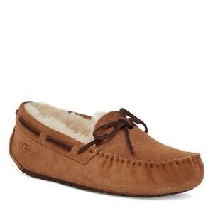 Ugg Sz 6 Dakota Slipper Leather Nubuck Beige Moccasin Slip On Shoes 5612 Women’s